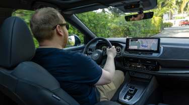 Auto Express news reporter Ellis Hyde driving the Nissan Qashqai e-Power Tekna+