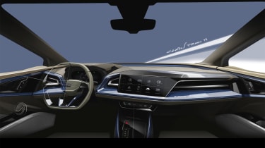 Audi Q4 e-tron concept - dashboard sketch 