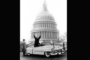 Dwight D. Eisenhower in a 1953 Cadillac Eldorado Convertible