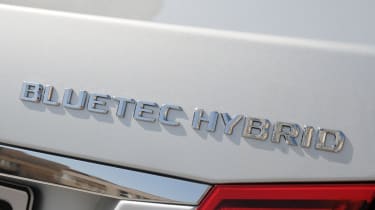 Mercedes E300 BlueTEC Hybrid badge