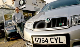 Front view of Skoda Fabia VRS