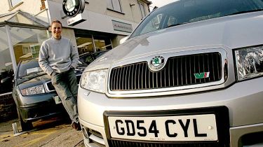 Front view of Skoda Fabia VRS