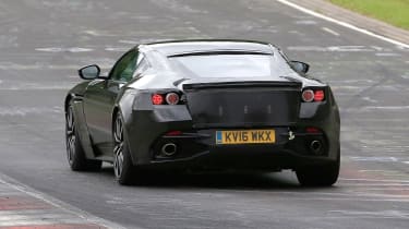 Aston Martin V8 Vantage spy shot - rear tracking