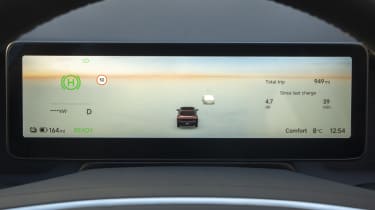 Leapmotor B10 on UK roads - digital drivers display 