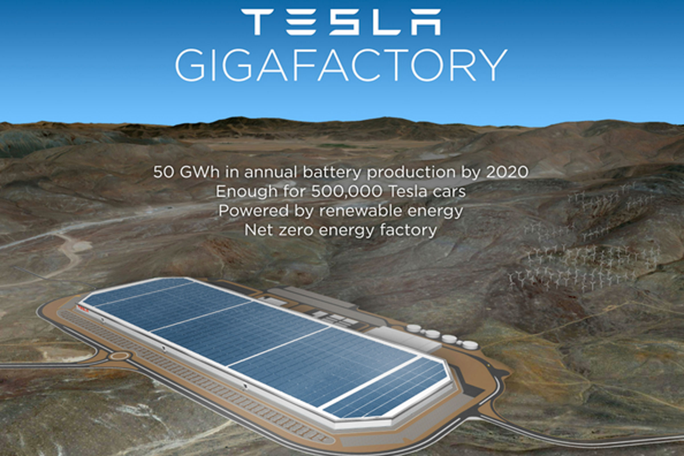 Tesla chooses Nevada for gigantic 'Gigafactory' battery 