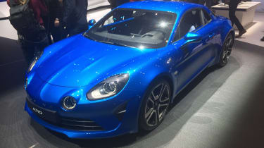 Alpine A110 Geneva show - front blue