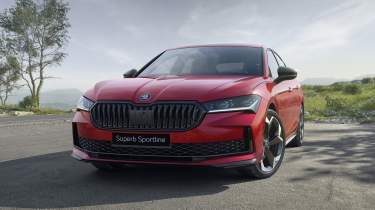 New Skoda Superb SportLine hatchback - front 