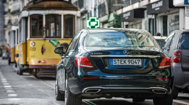 Mercedes E-Class - rear driving town