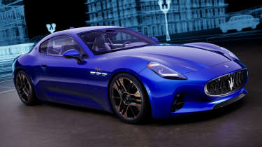 Maserati GranTurismo 110 Anniversario Blu Inchiostro - front angled