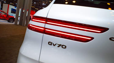 Genesis Electrified GV70 on display at New York Auto Show - tail light