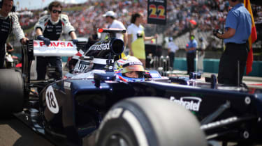 Pastor Maldonado on the grid