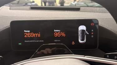 New Polestar 4 at Salon Prive - digital drivers display 
