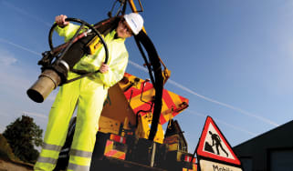 Chris Ebbs repairs a big ol&#039; pothole