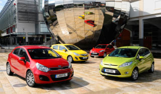 Kia Rio vs Vauxhall Corsa vs Renault Clio vs Ford Fiesta