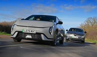 Kia EV4 and Renault Megane - front tracking