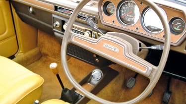 The square steering wheel