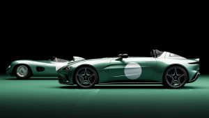 Aston Martin V12 Speedster DBR1 and Aston Martin DBR1 - side