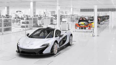 McLaren P1 hybrid hypercar 2014 factory