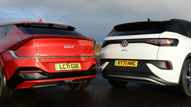 Kia EV6 vs VW ID.4 GTX rear