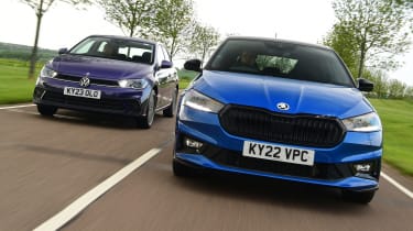 Skoda Fabia and Volkswagen Polo - front tracking