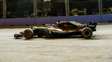 Mercedes F1 car - side