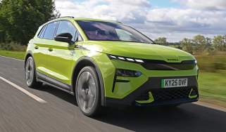 New Skoda Elroq vRS UK - front tracking 