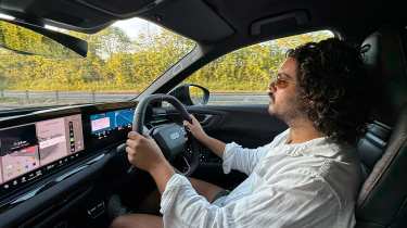 Auto Express news editor Jordan Katsianis driving the Audi RS 5
