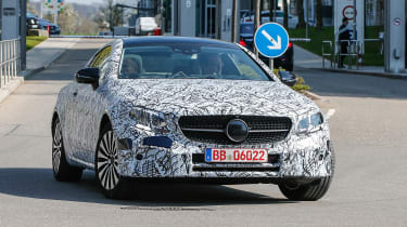 Mercedes E-Class Coupe spies front