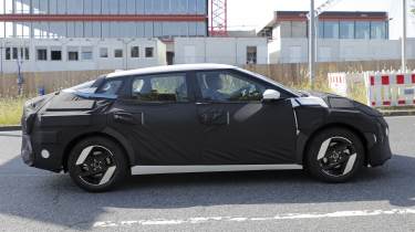 New Kia EV4 undergoing testing - side shot 