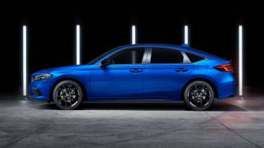 Honda Civic hybrid - side blue