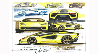 Lamborghini Countach LPI 800-4 sketch