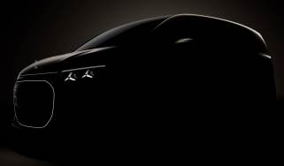 Mercedes VLE teased - front 3/4 in camoflage