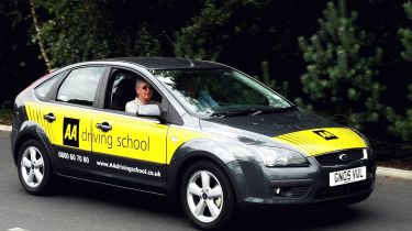 Learner driver, driving school AA car