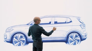 Volkswagen T-Cross teaser - profile sketch