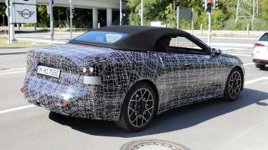 BMW i4 Convertible spy shots - rear 3/4
