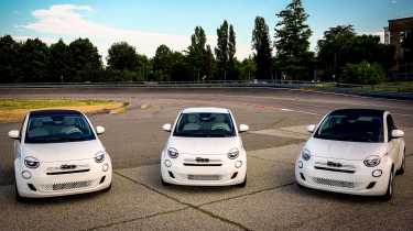 New Fiat 500 Hybrid - group of new 500 Hybrids
