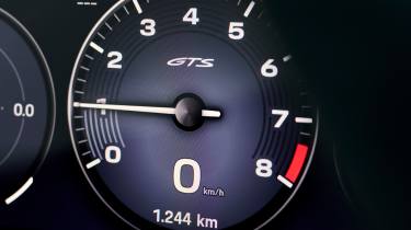 Porsche Taycan Turbo S Sport Turismo with E-Shift - tachometer display