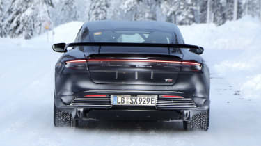 Porsche Taycan facelift winter testing - rear