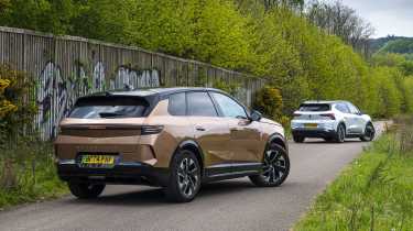 Vauxhall Grandland Electric and Renault Scenic E-Tech - rear static