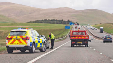Police on motorway