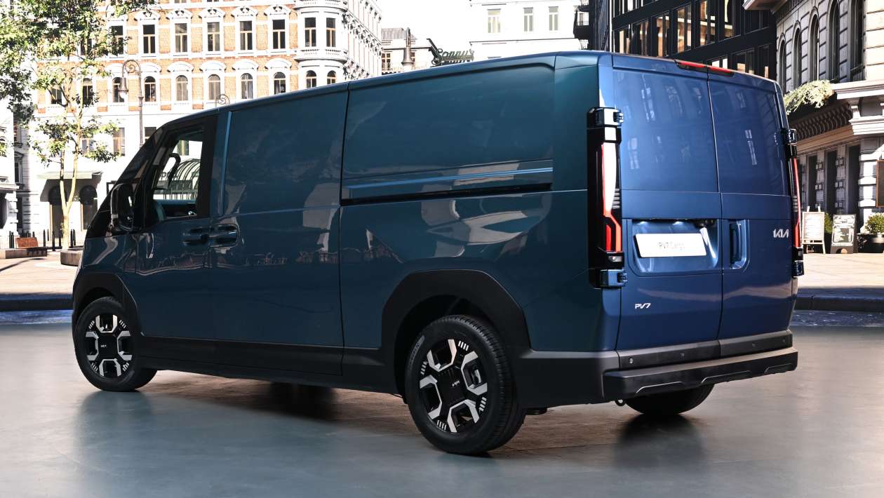 Kia PV7 Cargo electric van rear three quarter view