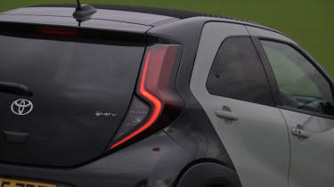 Toyota Aygo X testing in the UK - rear tail light 