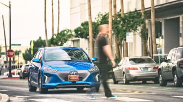 Hyundai Ioniq autonomous - full front action