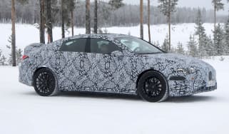 New Mercedes-AMG CLA saloon (camouflaged) - front 3/4