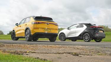 Volkswagen T-Roc and Toyota C-HR - rear static