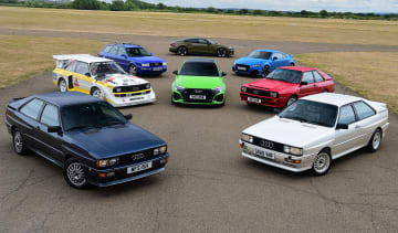 Collection of classic and modern Audis
