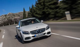 Mercedes C300 BlueTEC Hybrid front action
