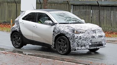 Toyota Aygo X facelift (camouflaged) - front 3/4