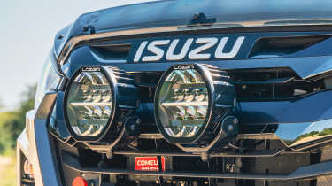 Muddied Isuzu D-Max Mudmaster - spotlights