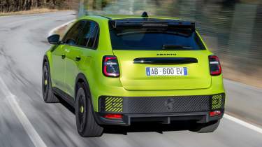 Abarth 600e - yellow rear